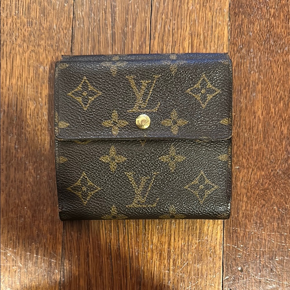 Louis Vuitton Black and Gold Monogram Wallet